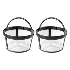 2 Pack Reusable Coffee Filters 4-8 Cup Coffee Filter Basket Nylon Mesh Coffee Filter Replacement with Handle Reusable Coffee Filters for Mr. Coffee Makers and Brewers