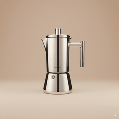 Stainless Steel Moka Pot – Italian Plastic-Free Coffee Maker for Pure Espresso