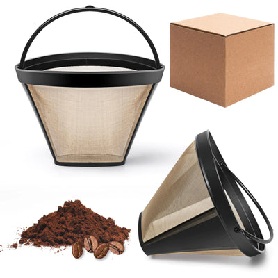 Reusable #4 Cone Coffee Filter Basket for Ninja Coffee Makers Ninja Coffee Accessories - 2 Pack Permanent Replacement for Ninja Coffee Brewers