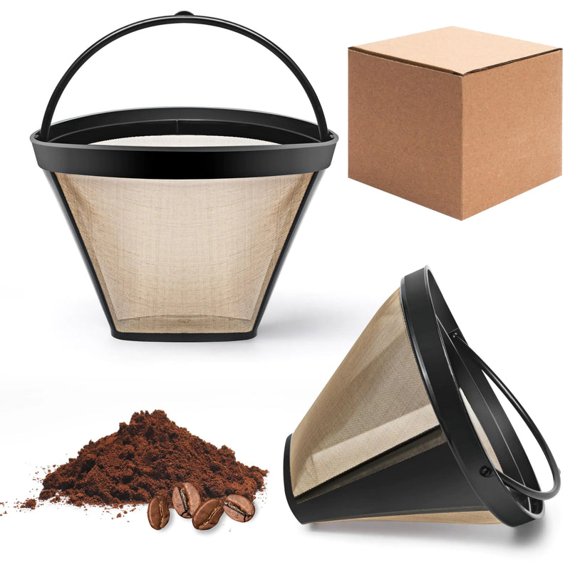 Reusable #4 Cone Coffee Filter Basket for Ninja Coffee Makers Ninja Coffee Accessories - 2 Pack Permanent Replacement for Ninja Coffee Brewers