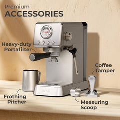Kaffe Espresso Coffee Machine w/ Milk Frother