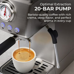 Kaffe Espresso Coffee Machine w/ Milk Frother