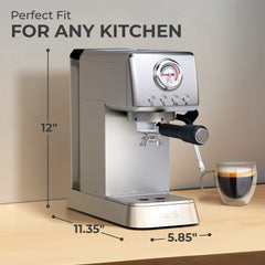 Kaffe Espresso Coffee Machine w/ Milk Frother