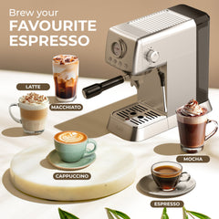 Kaffe Espresso Coffee Machine w/ Milk Frother
