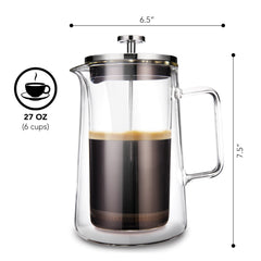 Kaffe French Press Bundle, Glass