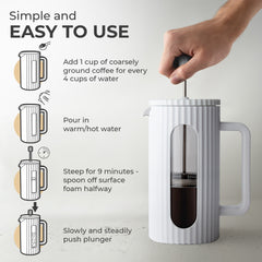 Kaffe Glass French Press (800ml)