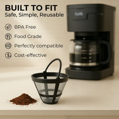 Universal Replacement Coffee Filter for 5-Cup Coffee Makers, KFPF05