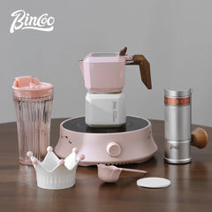 Bincoo Square Double Valve Moka Espresso Pot and 220v Hotplate