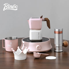 Bincoo Square Double Valve Moka Espresso Pot and 220v Hotplate