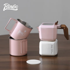 Bincoo Square Double Valve Moka Espresso Pot and 220v Hotplate