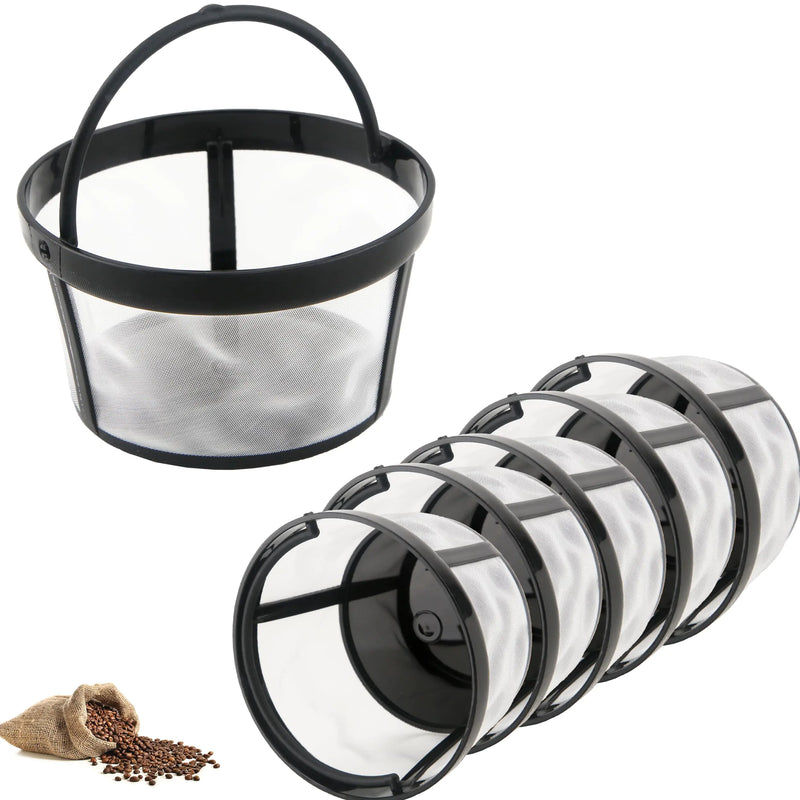 Fahacop 6 Pcs Reusable Coffee Filters Nylon Coffee Filter Permanent Basket Coffee Filter for Coffee Makers and Brewers