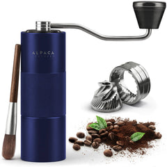 Manual Conical Burr Coffee Grinder (Blue)