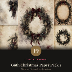 Goth Christmas — Pack 1: Wreaths, Garlands & Botanicals