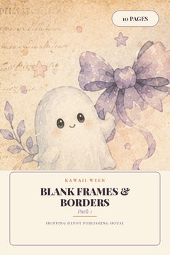 Kawaii Halloween Blank Frames and Borders Pinterest pin 1