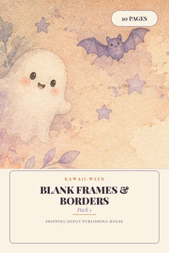 Kawaii Halloween Blank Frames and Borders Pinterest pin 3