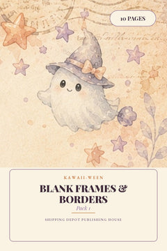 Kawaii Halloween Blank Frames and Borders Pinterest pin 4