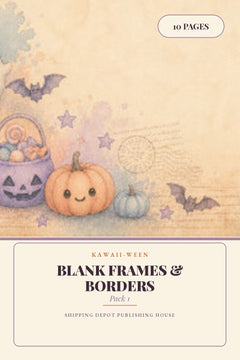 Kawaii Halloween Blank Frames and Borders Pinterest pin 5