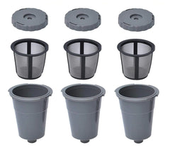 Reusable Coffee Filter Compatible with Keurigg My K Cup B30 B40 B50 B60 B70 K10 MINI Plus K15 K40/45 K55 K60/65 K70/75/79 Series 5048 Old Mode Grey by Podoy (3 Pack)